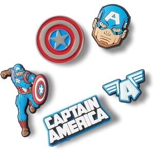 Crocs Unisex Marvel Superhero Collection Multi Packs Captain America 5 Pack